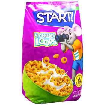 Start! 4 Cereals Loops Dry Breakfast 500g - buy, prices for Epicentr FOOD - photo 1