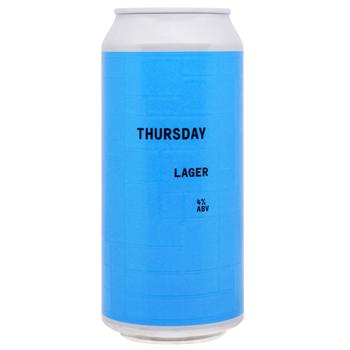 Пиво And Union Thursday Lager темне нефільтроване 4% 0,44л - купити, ціни на WINETIME - фото 1