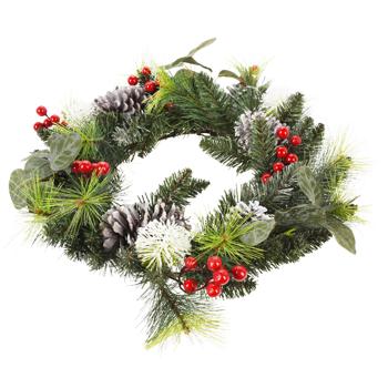 Decorative New Year's Wreath 50*13cm - buy, prices for - photo 2