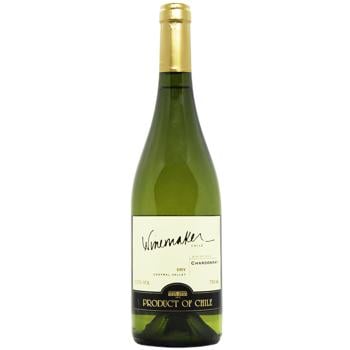 Winemaker Chardonnay White Dry Wine 13% 0.75l - buy, prices for NOVUS - photo 1