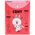 Yes Line Friends Cony A4 Vertical Envelope Folder with Button