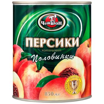 Персики Чемпион половинки 850г - купить, цены на Торба - фото 1
