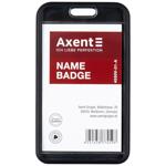 Axent Black Vertical Name Badge 54x85mm