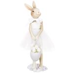 Bona Di Lady Rabbit Decorative Statuette 8.5x9x25см Gray with White