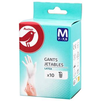 Auchan Household Disposable Gloves Size M 10pcs - buy, prices for Auchan - photo 1