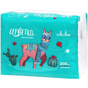Салфетки Didie Лама двухслойные 200шт - купить, цены на КОСМОС - фото 1
