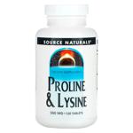 Source Naturals L-Lysine and L-Proline 550mg 120 tablets