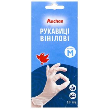 Рукавички господарські Auchan вінілові розмір М 10шт - купити, ціни на - фото 3