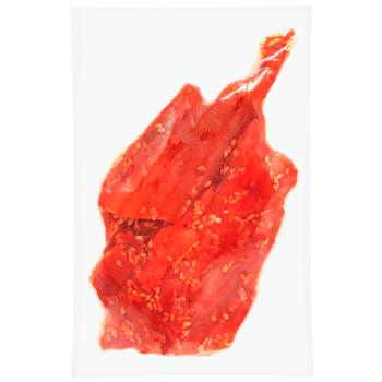 Кальмар крылья полоски солено-сушеные с кунжутом и чили - купить, цены на Cупермаркет "Харьков" - фото 1