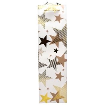 Пакет подарочный Buromax Wine Bottle бумажный 11х38х11см - купить, цены на - фото 2