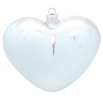 Silver-Blue Potal Volume Heart Decoration 100mm