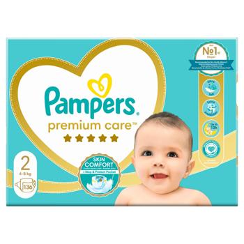 Подгузники Pampers Premium Care размер 2 4-8кг 136шт - купить, цены на METRO - фото 3