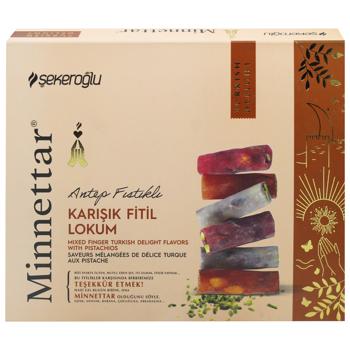 Minnettar Assorted Fruits Turkish Delight with Pistachio 300g