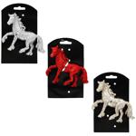 Прикраса новорічна Кінь пластик 13,5см в асортименті