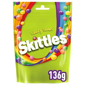 Драже Skittles Crazy Sours 136г