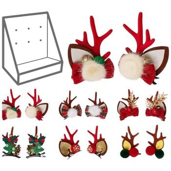 Koopman New Year's Hair Clip 5cm 2 pcs in assortment