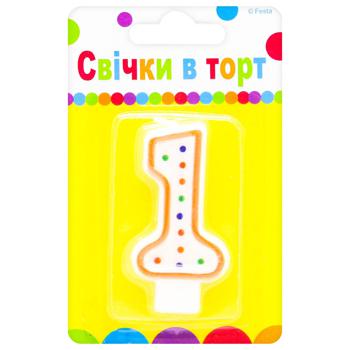 Свеча в торт Festa цифра 1 - купить, цены на METRO - фото 1