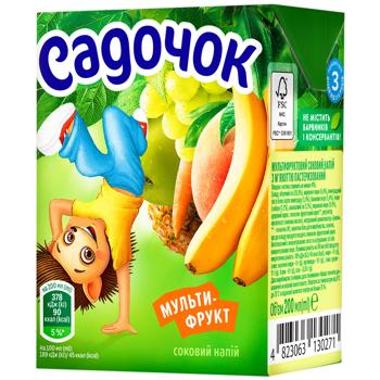 Sadochok Multifruit Juice Drink 200ml - buy, prices for Ideal - photo 2