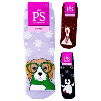 Носки Premier Socks женские классические махровые с пушистым рисунком р.23-25 - купить, цены на ЕКО Маркет - фото 1