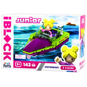 Конструктор Iblock Junior Kids Hits Моторная лодка 142 детали - купить, цены на КОСМОС - фото 1
