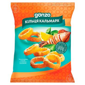 Кольца кукурузные Gonzo со вкусом кальмара 150г - купить, цены на NOVUS - фото 1