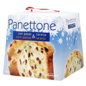 Giuseppe Polo Panettone with Raisins and Candied Orange Peel 750g - buy, prices for NOVUS - photo 1