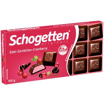 Schogetten Dark Chocolate with Cranberry 100g - buy, prices for Auchan - photo 1