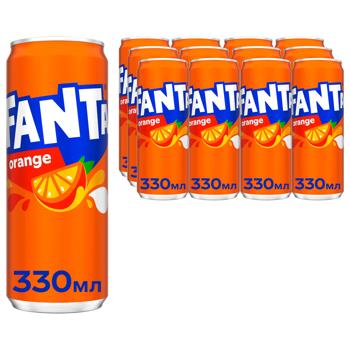 Fanta Orange Carbonated Drink 0.33l
