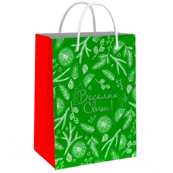 Пакет бумажный новогодний М - купить, цены на METRO - фото 1