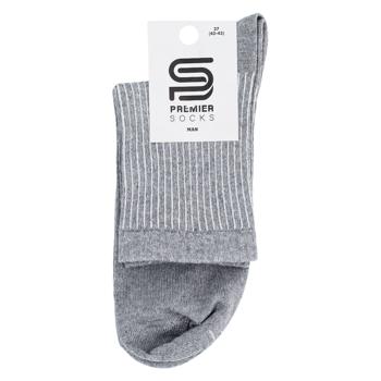 Premier Socks Econom Rubber Band Imitation Middle Men's Socks s.27 Grey - buy, prices for - photo 1