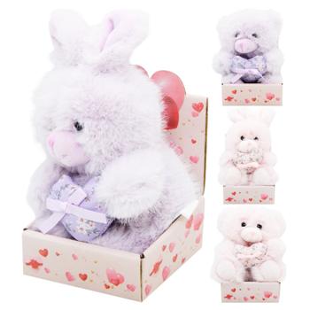 Teddy Bear Rabbit Toy with Heart 13cm C6308 - buy, prices for Za Raz - photo 1