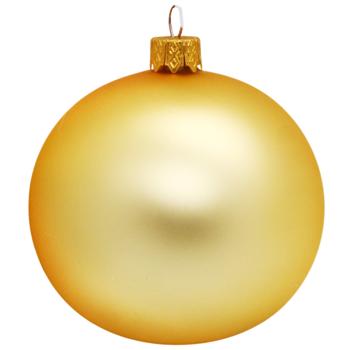 Shiny/Matte Gold Christmas Tree Ball 8cm in assortment - buy, prices for - photo 2