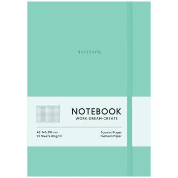 Shkolyaryk Turquoise Checkered Notebook with Creamy Block A5 96 Sheets - buy, prices for - photo 1