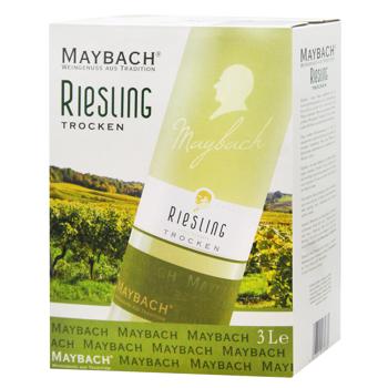 Wine Maybach Riesling Trocken White Semi-Dry Wine 12% 3l - buy, prices for NOVUS - photo 1