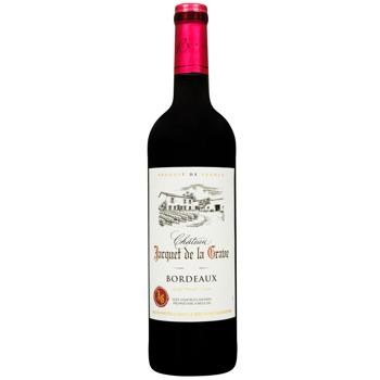 Chateau Jacquet de la Grave Bordeaux Red Dry Wine 13% 0.75l - buy, prices for Supermarket "Kharkiv" - photo 1