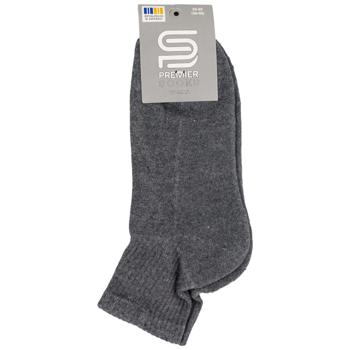 Premier Socks Women's Quarter Crew Socks with Terry Foot s.23-25 Grey