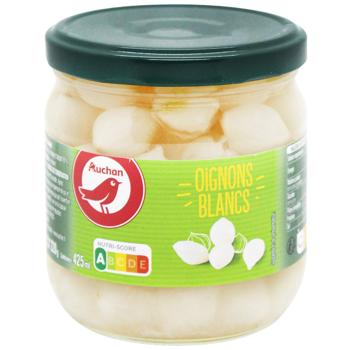 Цибуля Auchan у винному оцеті 380г