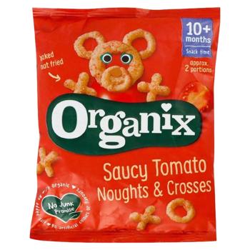 Снеки кукурудзяні Хрустики з томатами органічні (з 10місяців) 15г, Organix - купить, цены на Grono - фото 1