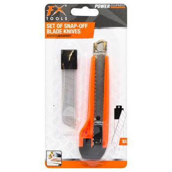 Нож FX Tools с выдвижным лезвием и 5 запасных лезвий - купить, цены на - фото 3