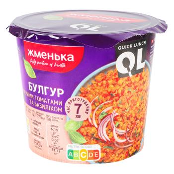 Булгур Жменька Quick Lunch с копчеными томатами и базиликом 55г - купить, цены на Идеал - фото 1