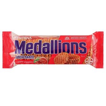 Вафли Lekorna Medallions соленые с томатом и базиликом 90г