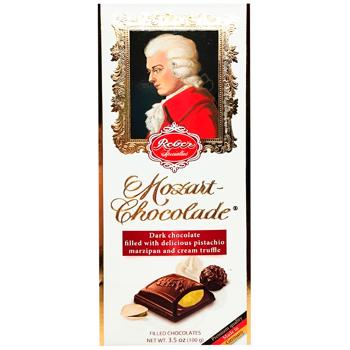 Reber Mozart Dark Chocolate with Pistachio Marzipan and Truffle 100g - buy, prices for - photo 1