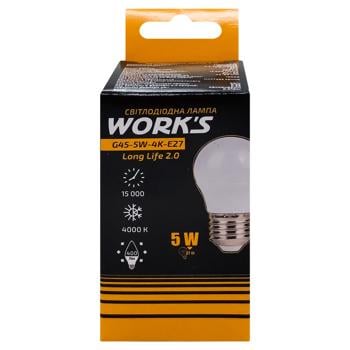 Work's Long-Life LED Lamp G45 5W 4K E14