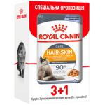 Корм вологий Royal Canin Care Hair & Skin для здоров'я шкіри та шерсті котів 3+1шт х 85г