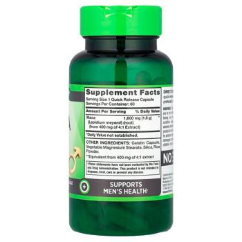 Nature's Truth, Maca, 1,600 mg, 60 Quick Release Capsules - купить, цены на Biotus - фото 2