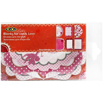 Основа для листівок ZiBi Love 10,2x15,3см