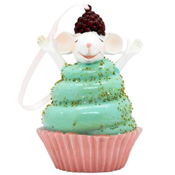 Декоративна підвісна фігурка Мишка в капкейці 11см 3 дизайни 838-440 BONADI 1 шт - купити, ціни на WINETIME - фото 4
