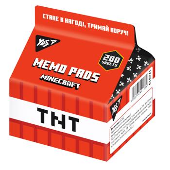 Yes Tetra Pak Minecraft Memo Pads 70х75mm 200 sheets