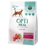 Optimeal Dry Food with Veal for Adult Cats 200g