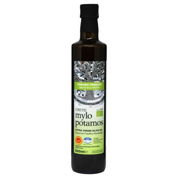 Олія оливкова Mylopotamos 0,5л органік скл. (Греція) - купити, ціни на КОСМОС - фото 1